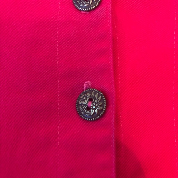 Vintage Western Jean Dress in Pink 🤠 💯 Cotton dry cleaning tag attached! - Picture 12 of 14